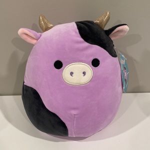 Squishmallow Alexie the Cow 8” Gold Horns NWT